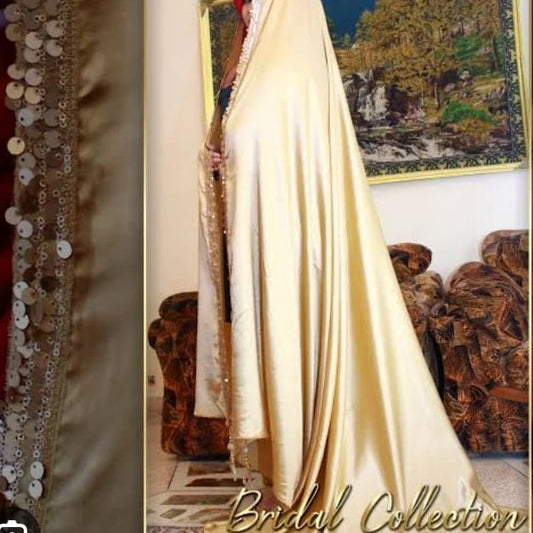 Bridal Irani Chadar with Sequins on Silk